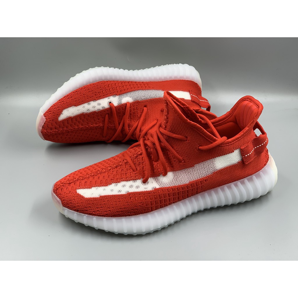 yeezys white and red
