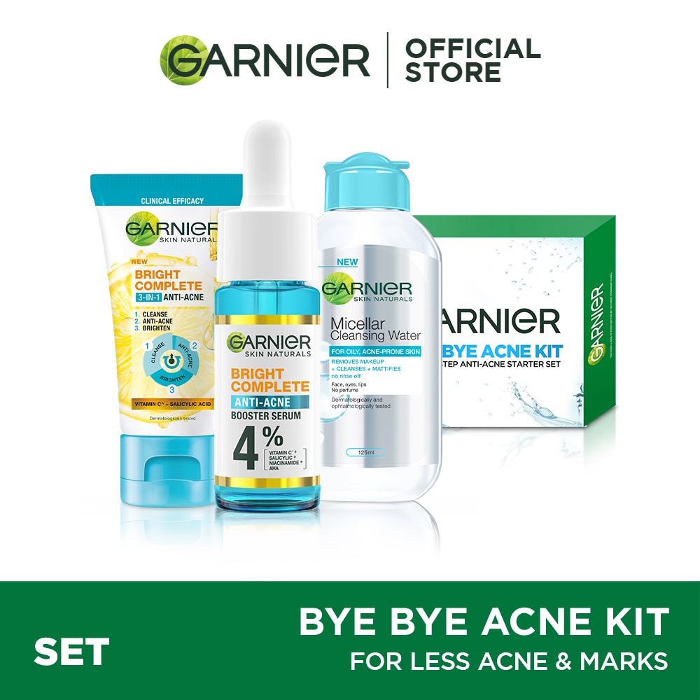 Garnier Bye Bye Acne Kit: Bright Complete Anti-Acne Serum, Anti-Acne