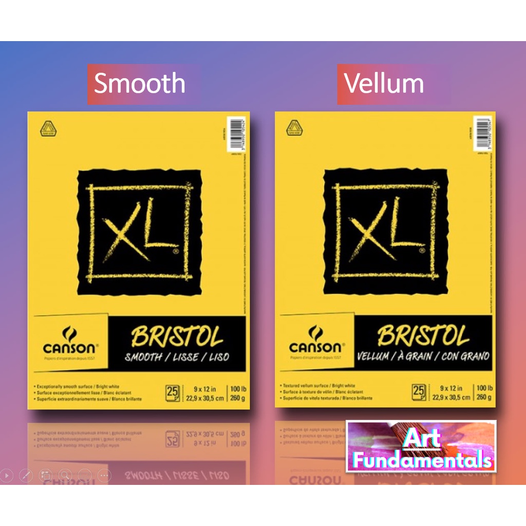 Canson XL Bristol, Vellum, 9x12", 25 sheets, 260 gsm 100 lb Shopee Philippines