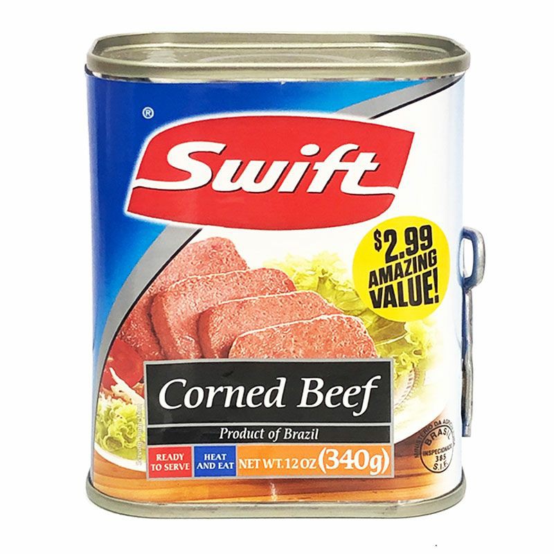 Swift Corned Beef, Product of Brazil, 340g (12oz), UPDATED EXP JUNE