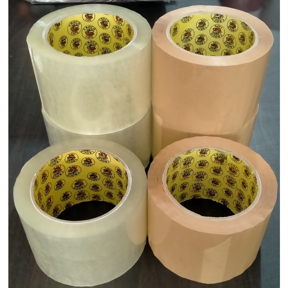 3" X 100mtrs Original Crocodile Clear Packaging Tape 3"x100m Tan