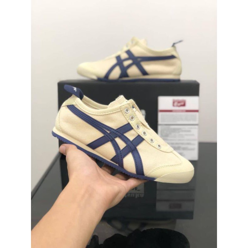 onitsuka cream navy