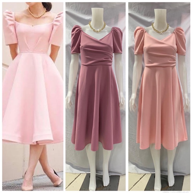 Filipiniana Midi Formal Dress | Shopee ...