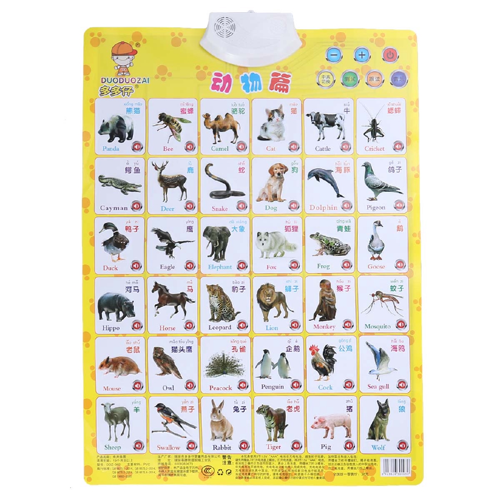 Sound Wall Chart Electronic Voice Chart Multifunction Preschool Toy Audio  Animal Learning Chart for Children | Shopee Philippines