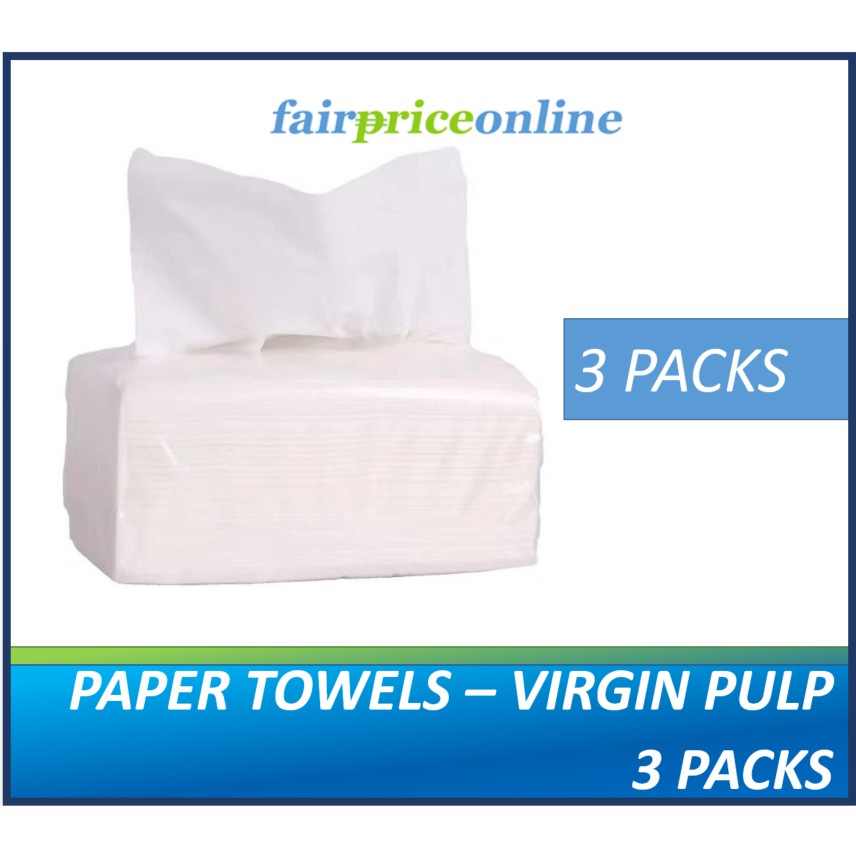 Paper Towel Virgin Pulp/Brown Grade (3 packs) Shopee Philippines