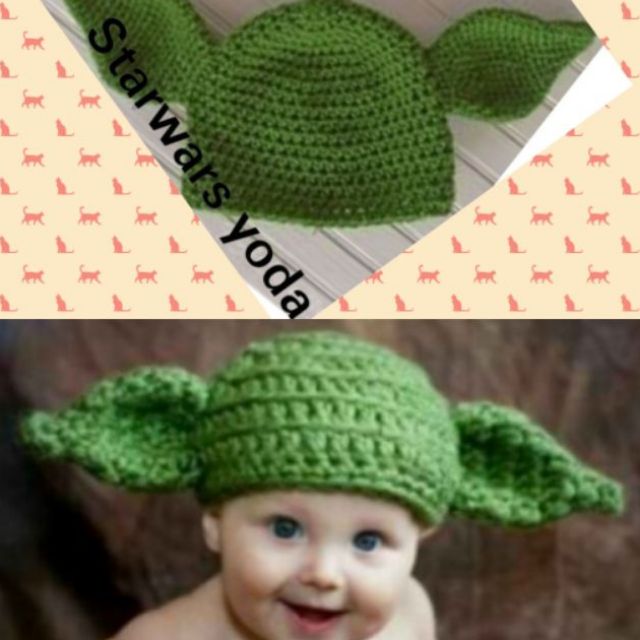 yoda crochet hat