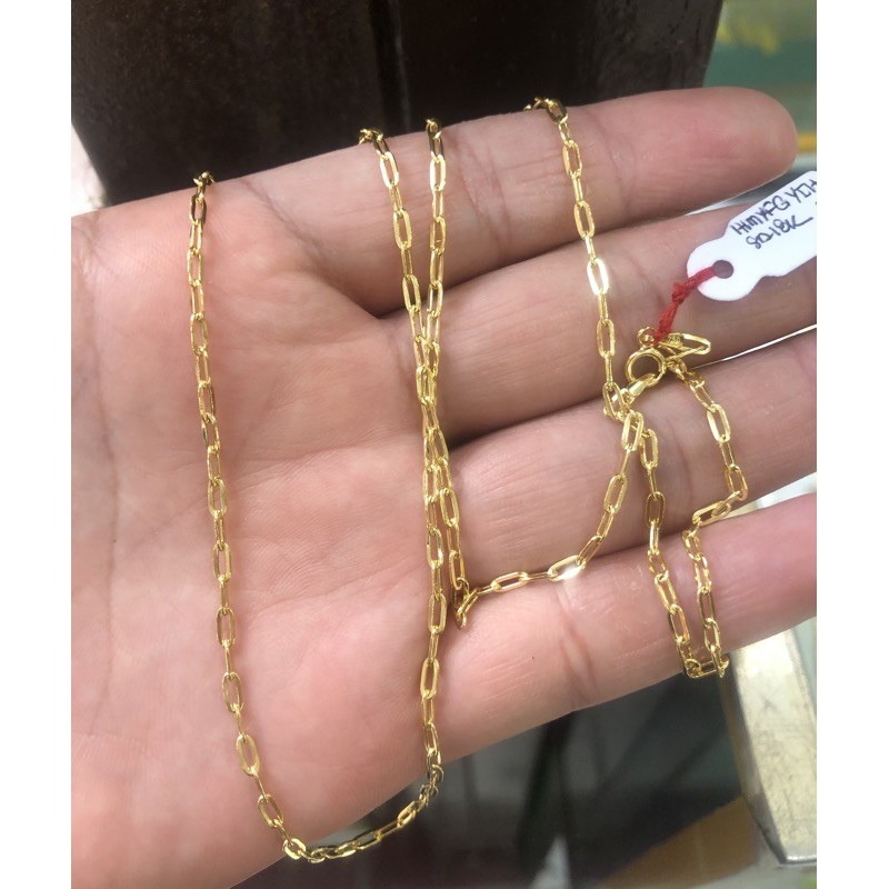 18K Saudi Gold Paper Clip Chain Shopee Philippines