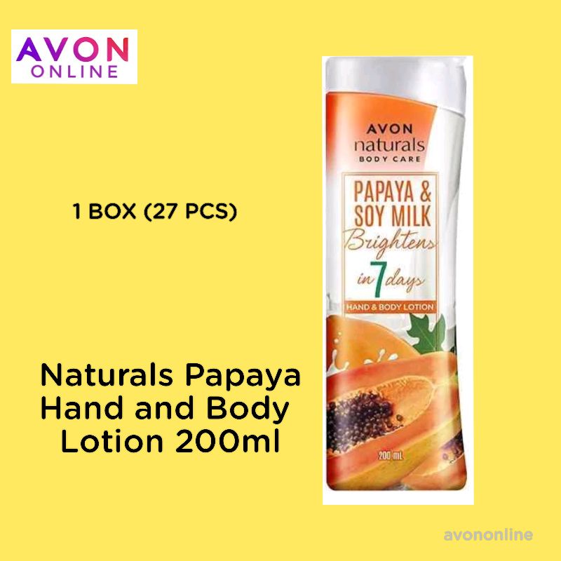 Avon Naturals Papaya Hand and Body Lotion 200ml Shopee Philippines