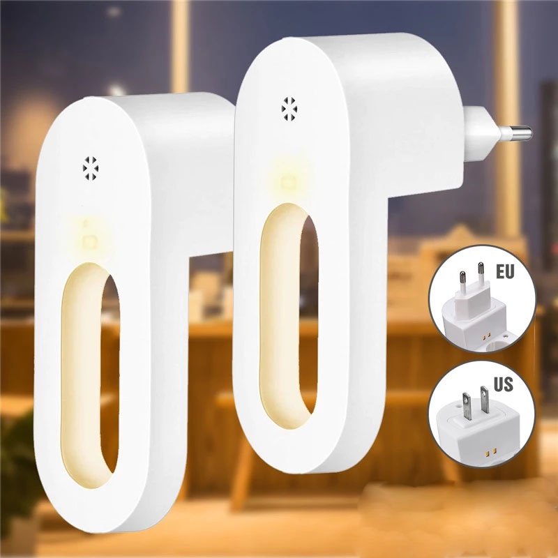 2021 Night Light Warm White LED Night Lights Dusk to Dawn Sensor for Bedroom Bathroom Kitchen Corridor Stairs