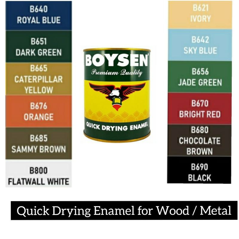 Boysen QDE Quick Dry Enamel for Wood and Metal 1 Liter Shopee Philippines