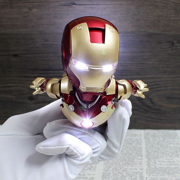 levitating iron man figure