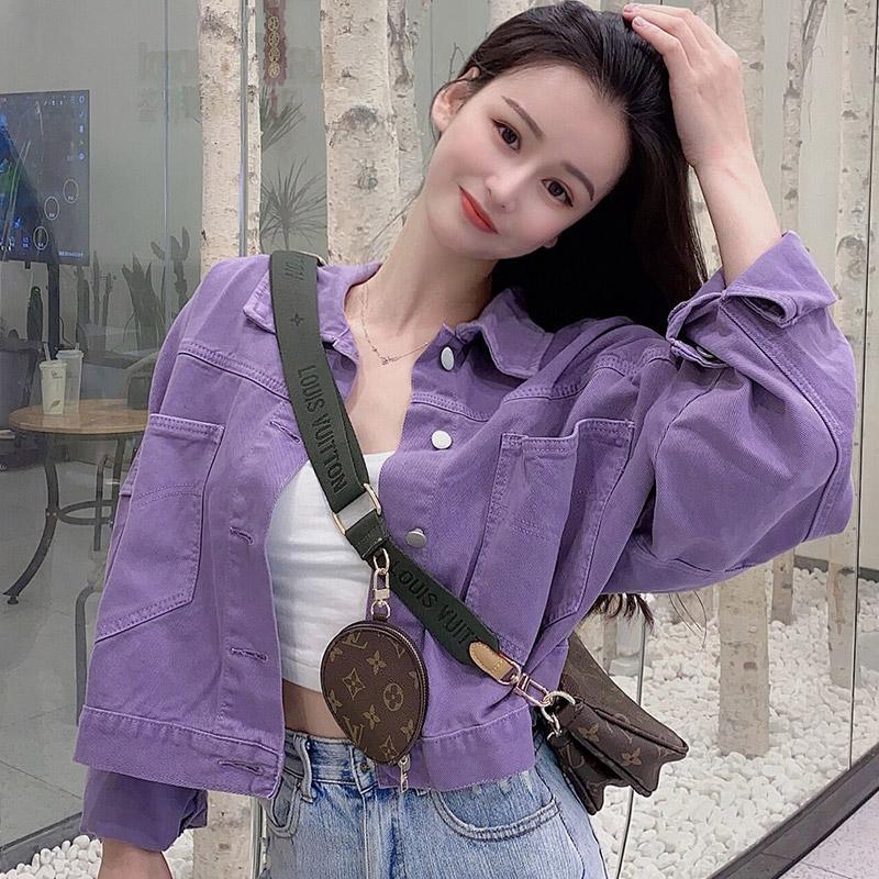 denim jacket purple