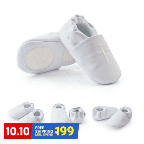 white leather non skid shoes