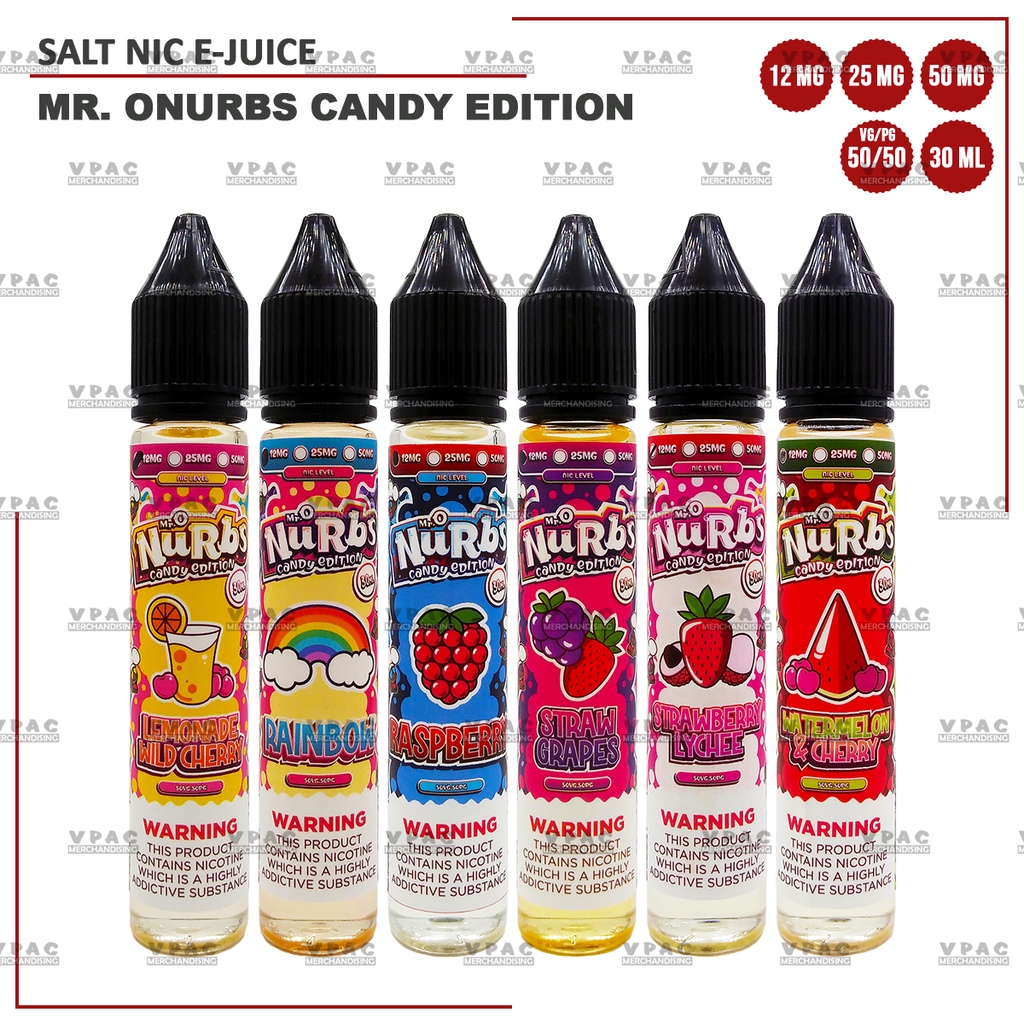 Mr Onurbs Candy Edition Salt Nic 30ML (12MG, 25MG, 50MG) Shopee
