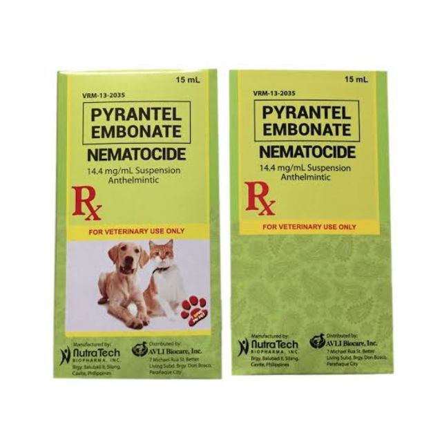 Nematocide Pyrantel Embonate Dogs and Cats Dewormer 15mL/60ml Shopee