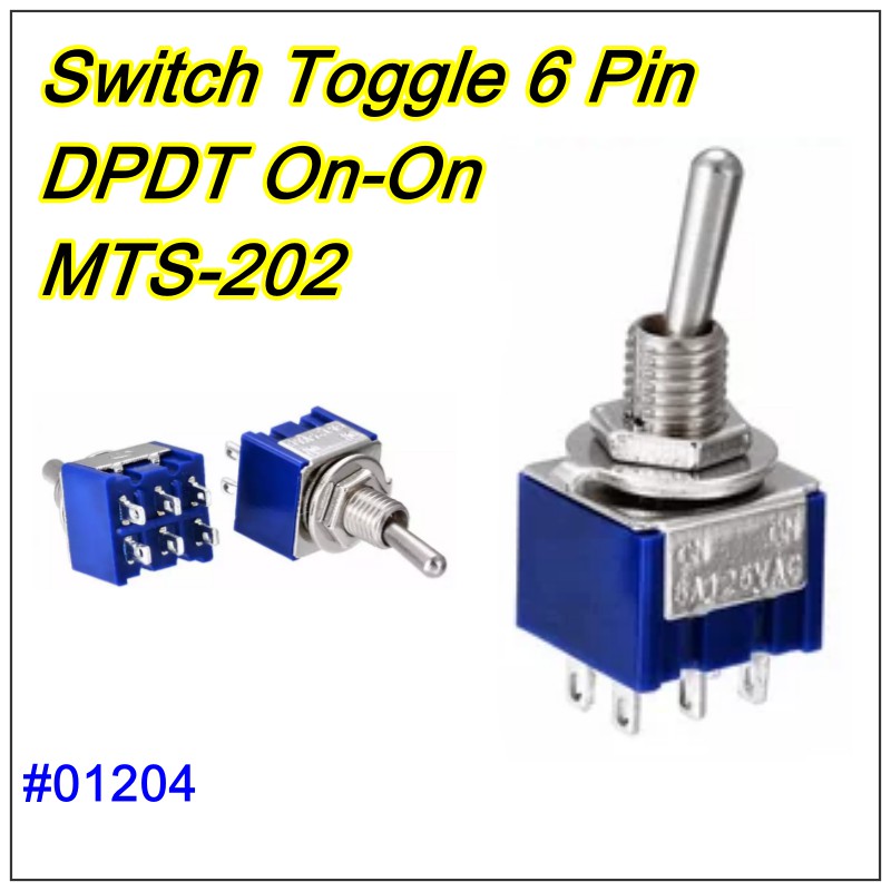 6 Pin 2 Way Toggle Switch On Switch On 2 Way Mts 202 Electric Switch