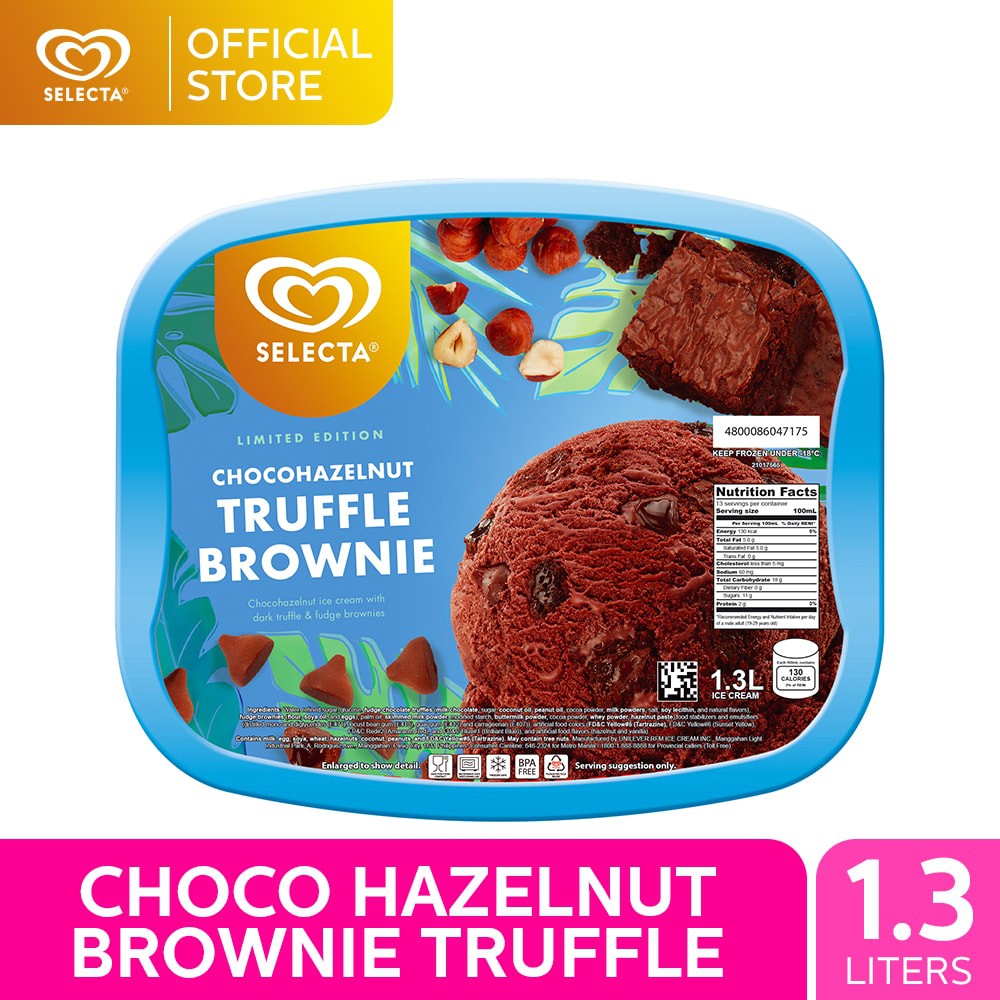 Selecta Chocolate Hazelnut Truffle Ice Cream 1 3l Shopee Philippines