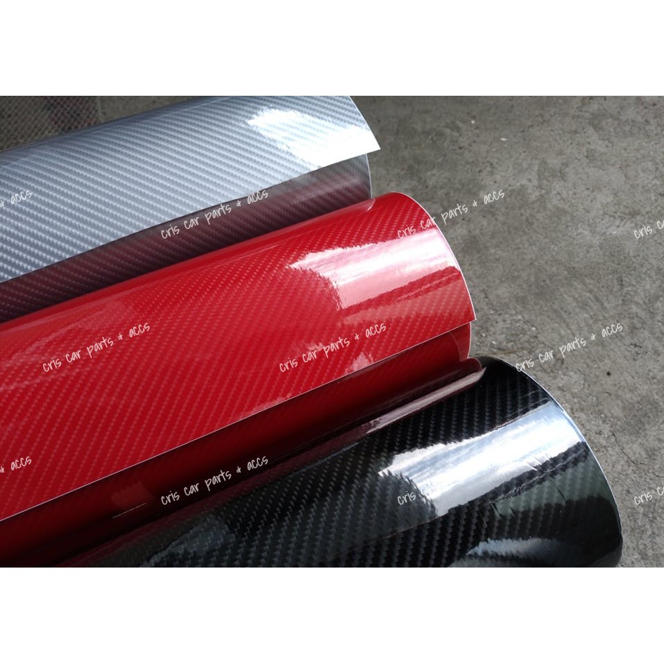 30cm x 152cm 6D Carbon Fiber Vinyl Film High Glossy Wrap