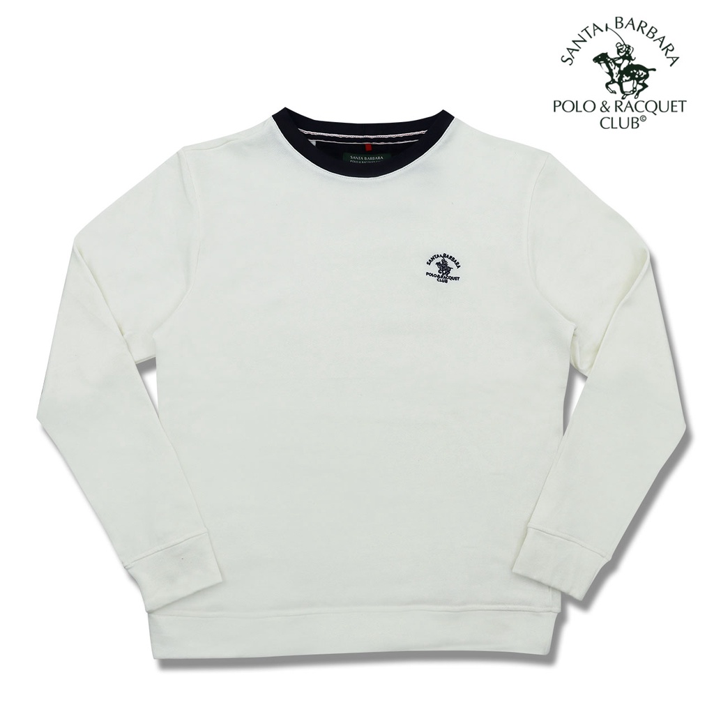 anta Barbara Polo & Racquet Club Plain White Pullover Sweater for Men w ...