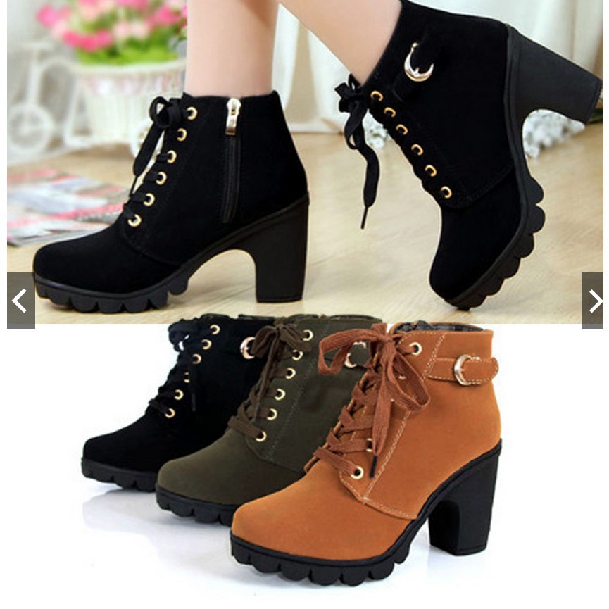 high top boots with heel