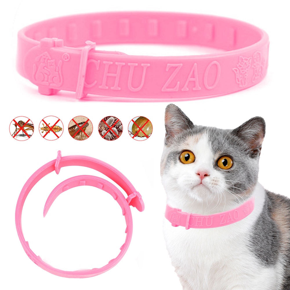 Pet Cat Collar Anti Flea Mite Tick Kitten Size Adjustable Pink Puppy ...