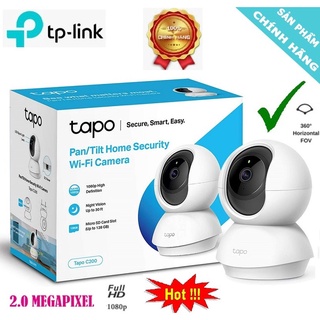 ✑Ip Camera 360 Degrees 1080P 2Mb Tapo C200 TPLink - An Ninh WiFi Camera Scanning Family