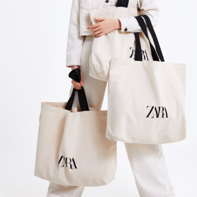 zara canvas tote