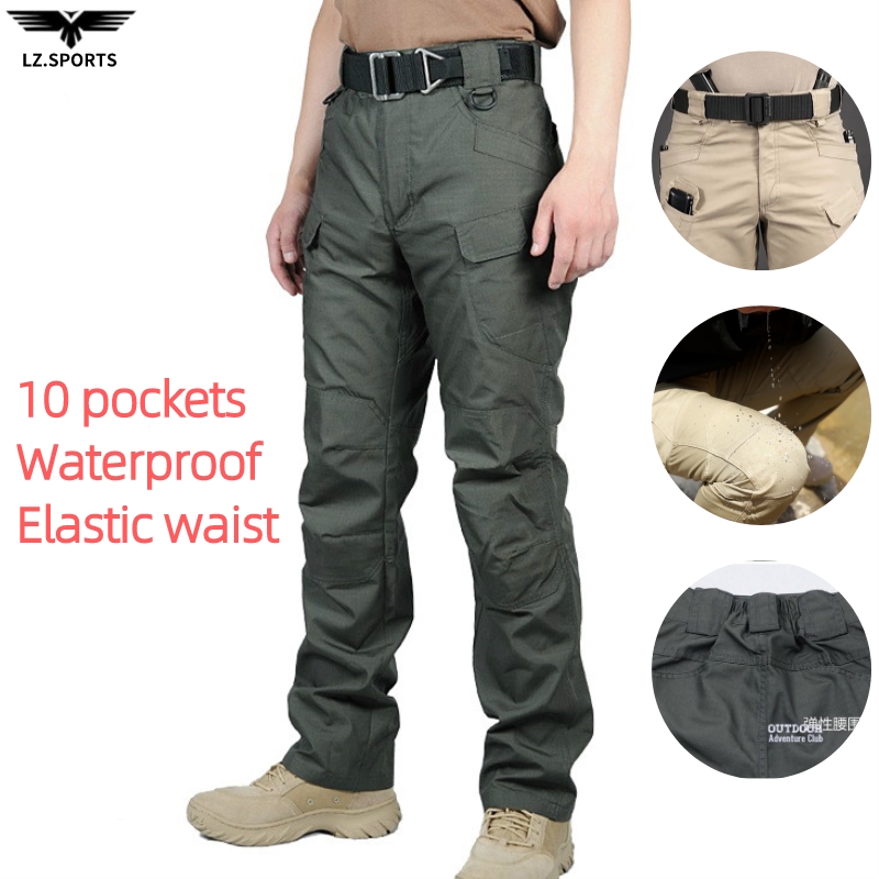 cargo pants men hiking pants slim fit seluar kerja lelaki Ix7 tactical ...