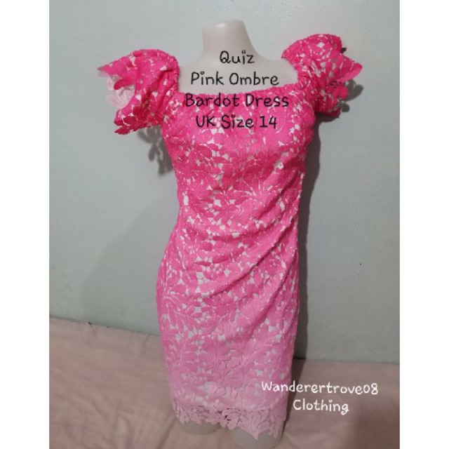 quiz pink bardot dress