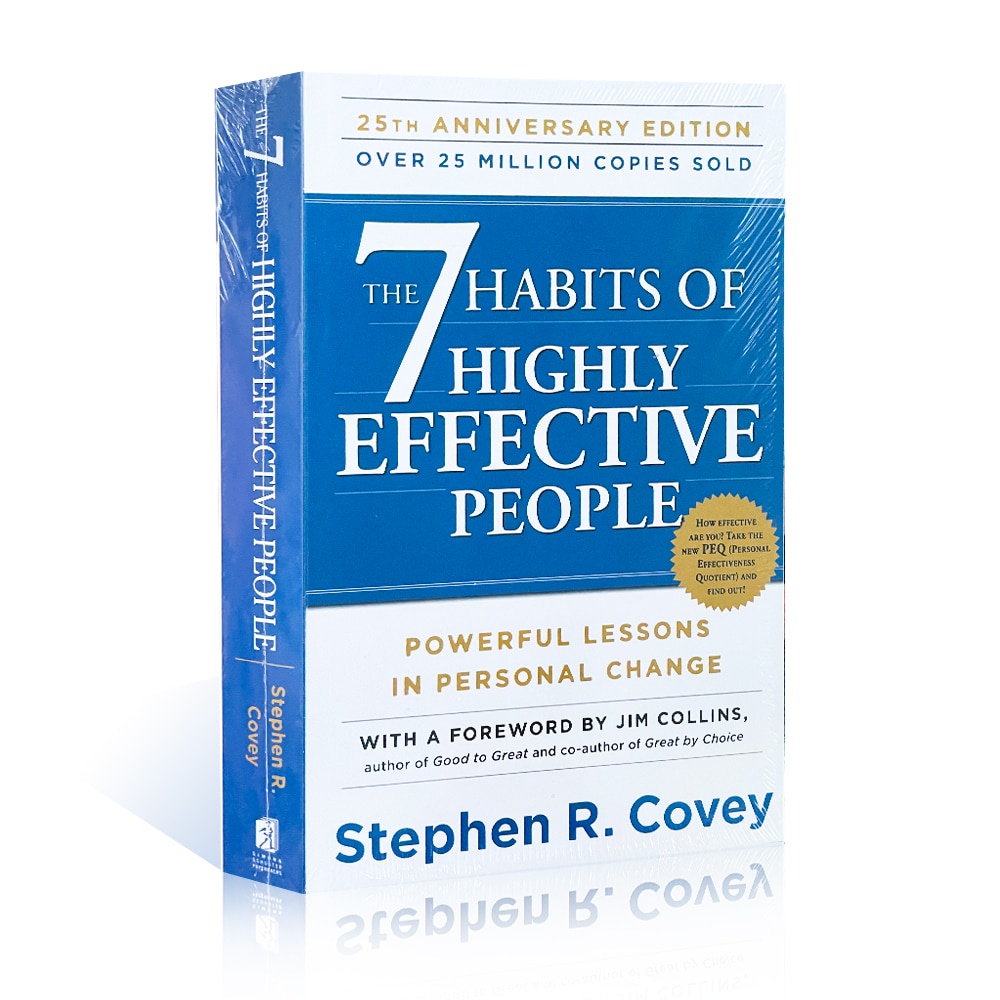 Featured image of The 7 Habits of  Highly Effective People By Stephen R. Covey English Professional Management Reading Book for Adult