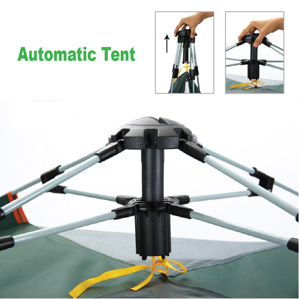 Camping Tent 3-4 Person Automatic Tent for Camping Double Layer Waterproof - Image 7