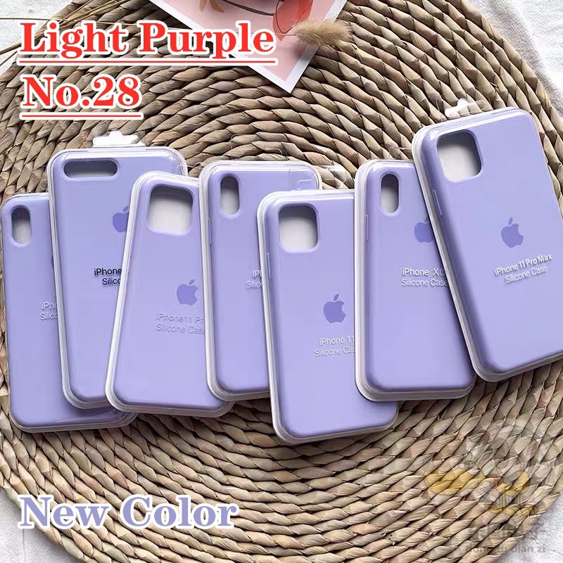 Light Purple Original Silicone Case Iphone 12 Pro Max I11 Pro Max For 6s 7plus 8p Ix Xr Xs Max Soft Cover Shopee Philippines