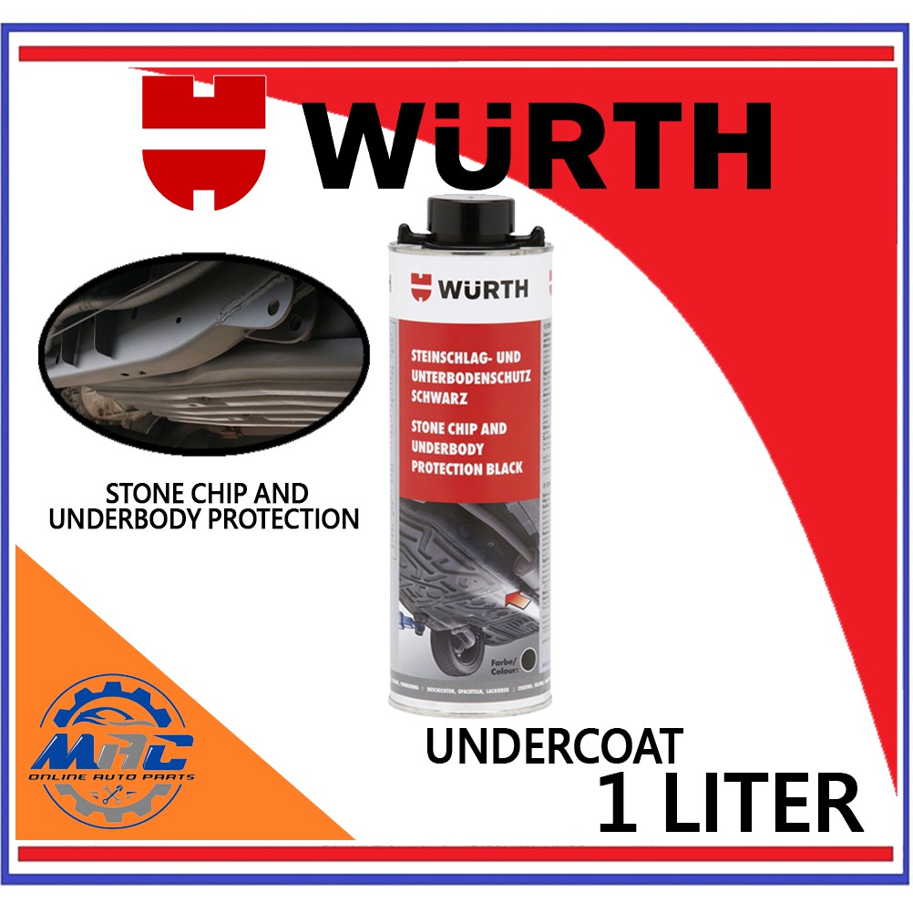 WURTH UNDERCOAT Stone Chip and Underbody Protection Black 1 Liter