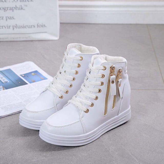 white high cut shoes