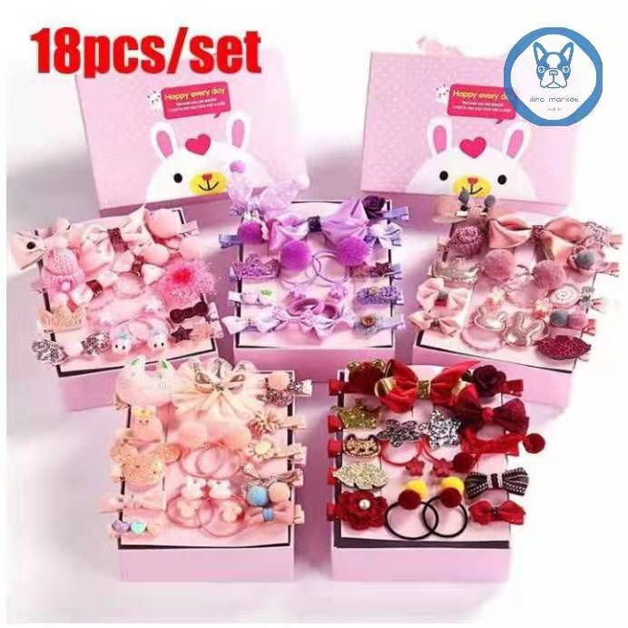 18pcs Set Children's Hair Clip Girl's Headwear Cute Baby Hair