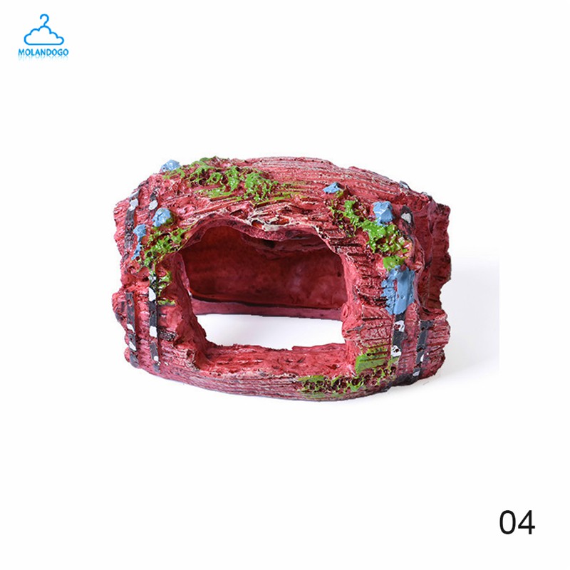 Aquarium Ornament Aquatic Caves Hide Shelter Uotyle Resin Broken Barrel Aquarium Decorations for Fish Tank Aquarium Ornament Aquatic Caves Hide Shelter Uotyle Resin Broken Barrel Aquarium Decorations for Fish Tank