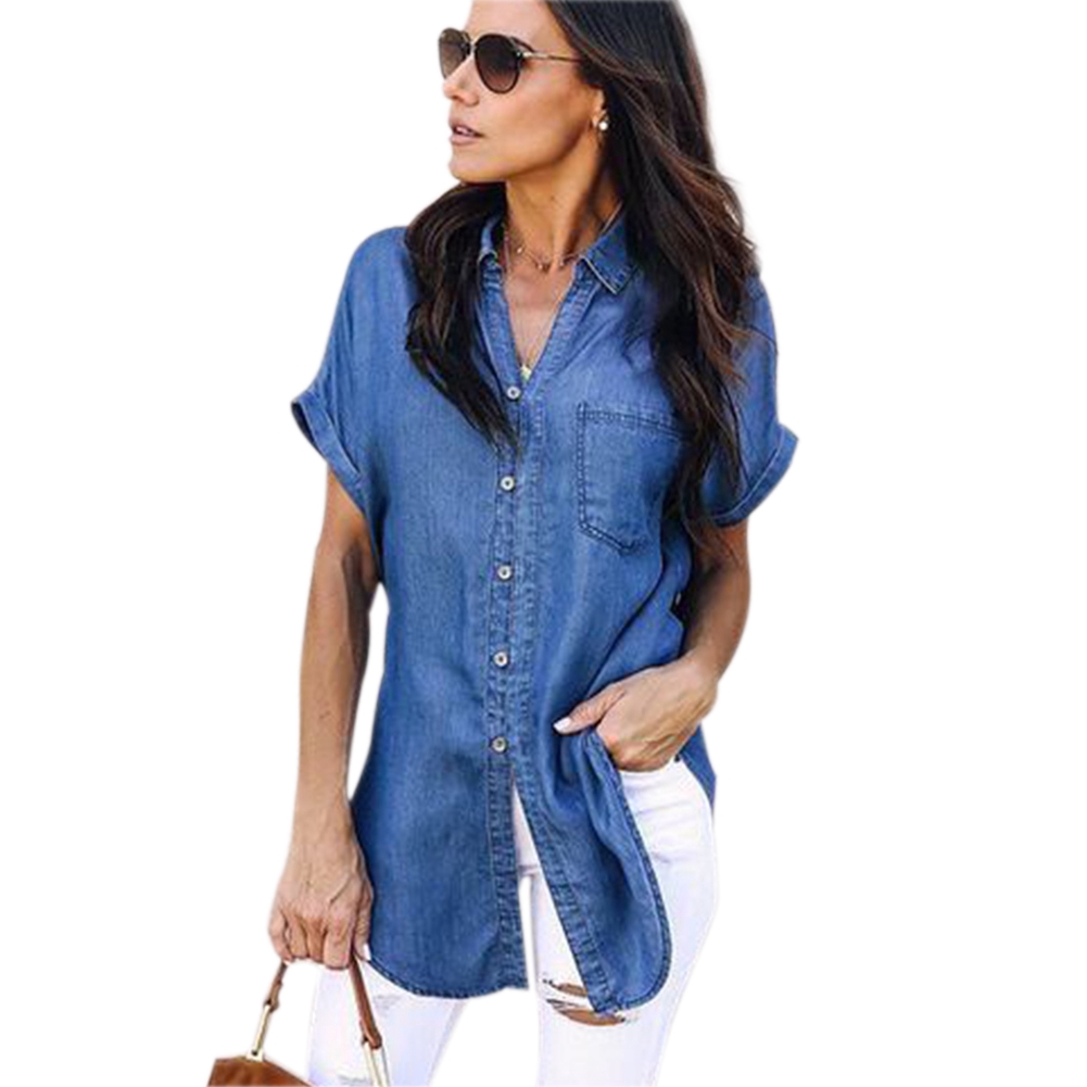 tan denim shirt