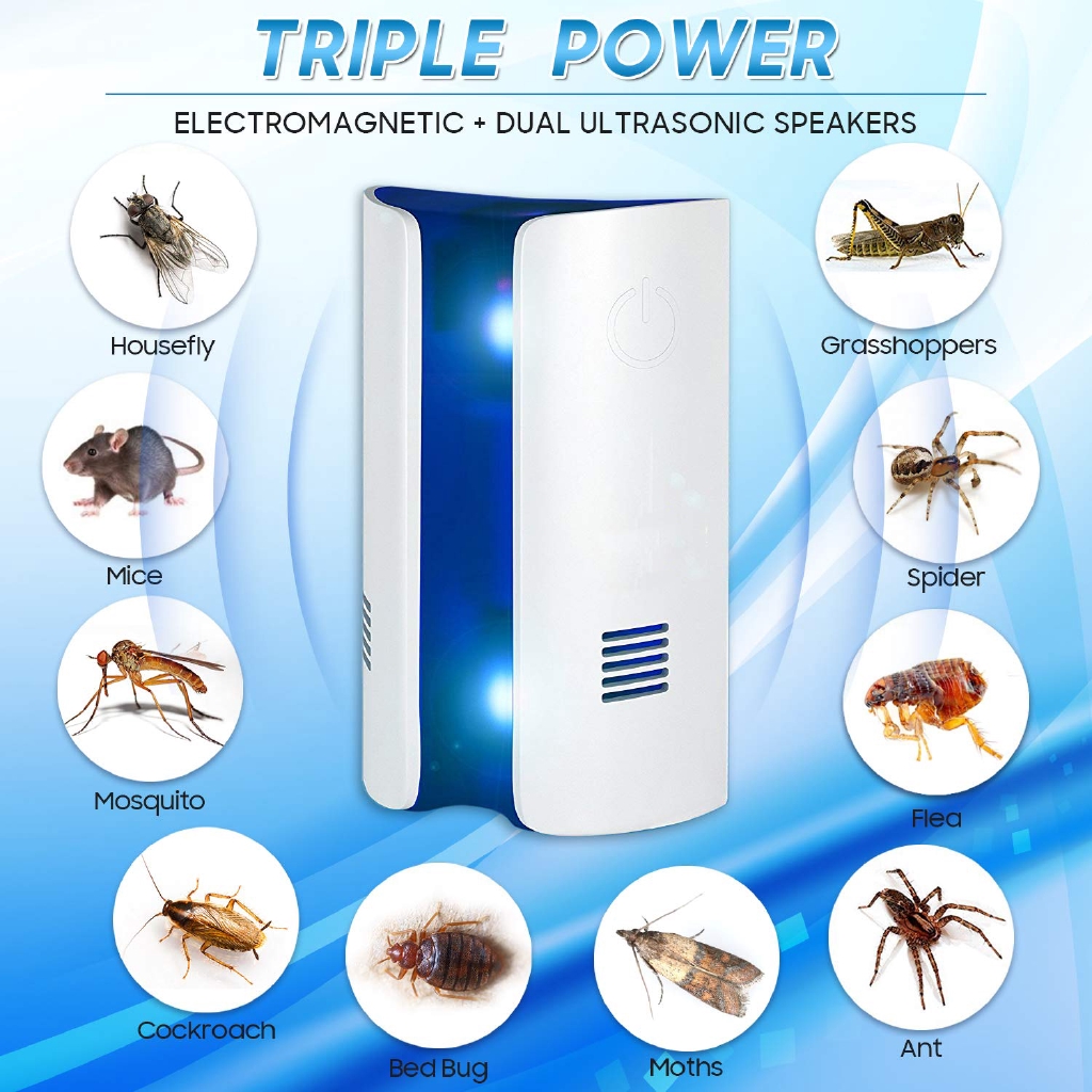 Ultrasonic Reject Pest Repeller Anti Mosquito Mouse Electronic Killer Shopee Philippines