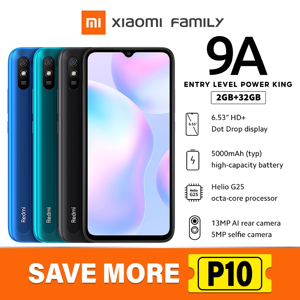 Xiaomi Redmi 9A 2 GB + 32 GB | Shopee Philippines