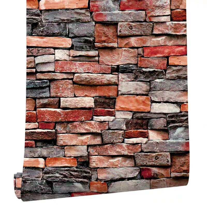 Kings Wallpaper PVC Self Adhesive 10metersX45cm Waterproof Sticker  Multicolor Stone Bricks Design | Shopee Philippines