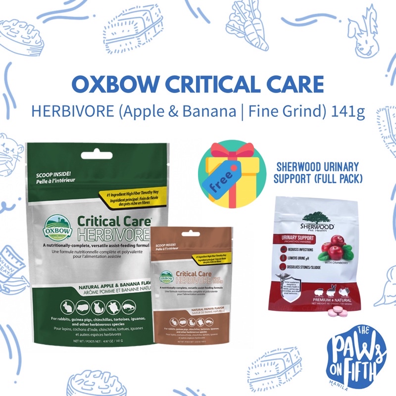 Oxbow Critical Care Apple and Banana Herbivore for Small Pets Shopee Philippines