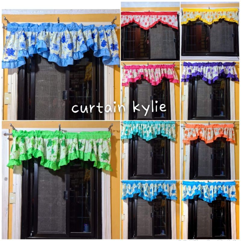 New Flower Diamond Design Short Curtain For Window Sho Philippines