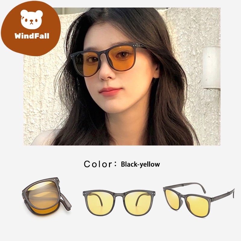 Korea Folding Sunglasses Mirrored Men Women Fashion Accessories WF Shopee Philippines