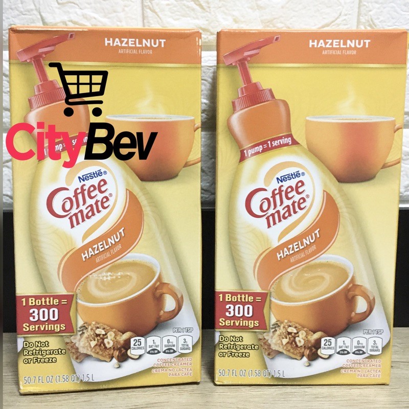 Nestle Coffee Mate Concentrated Creamer Hazelnut 1 5 Liter Pump Bottle Shopee Philippines