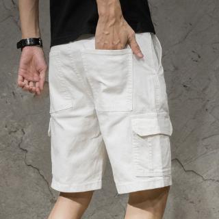 all white cargo shorts