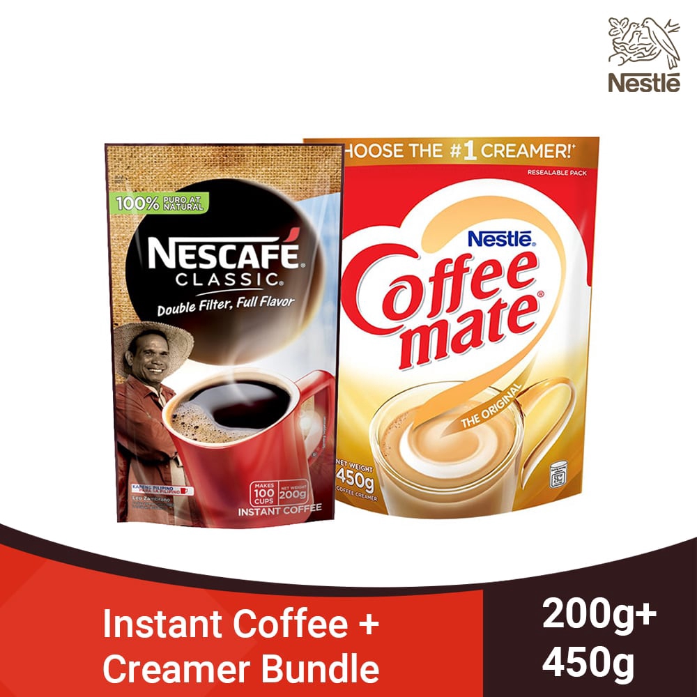 NESCAFE Classic Instant Coffee 200g with NESTLE CoffeeMate Coffee