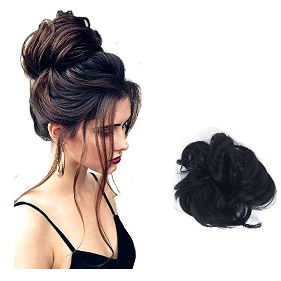 Messy Bun Hair Tie Wavy Curly Chignons Hair Piece Ss2017 Ss2018
