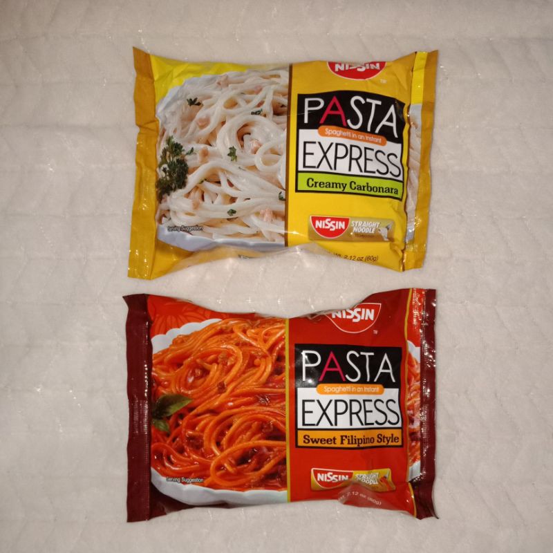 Nissin Pasta Spaghetti in an Instant  Express  60g Shopee  