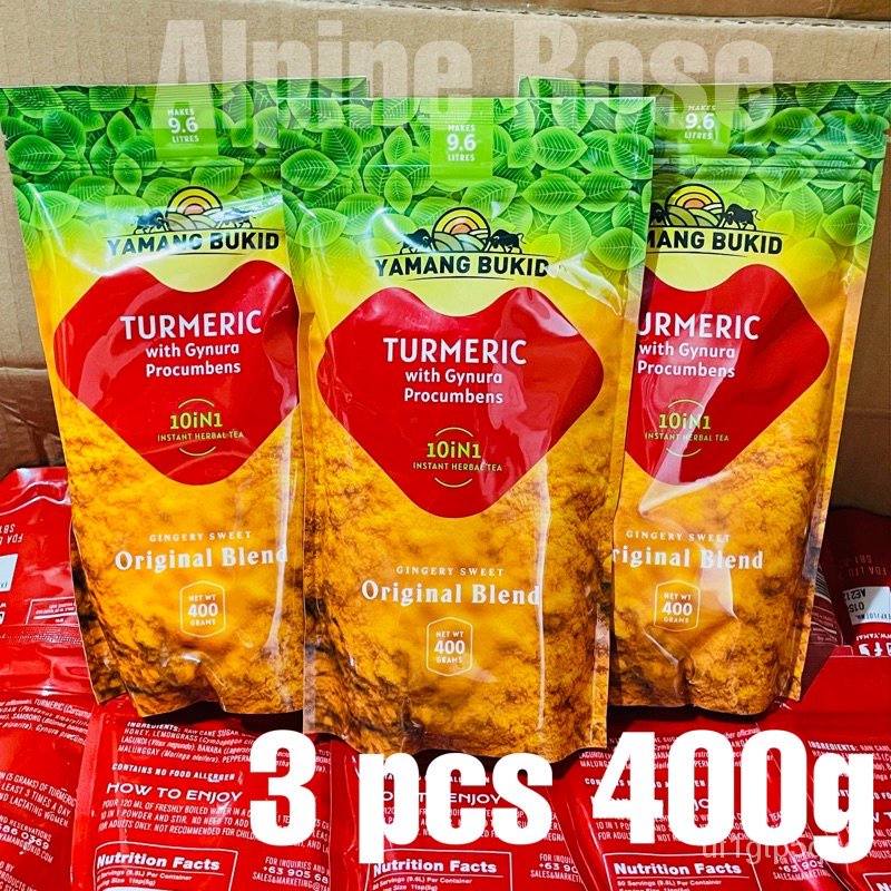 3 pcs Authentic Yamang Bukid 10 in 1 Turmeric Powder 400g.( New