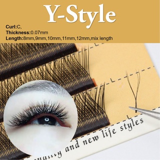 Beauty Makeup Tools YY Style Eyelashes Extension 0.07mm Thickness Natural Lightweight Comfortable Black False Eyelashes